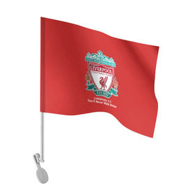Флаг для автомобиля с принтом Liverpool в Санкт-Петербурге, 100% полиэстер | Размер: 30*21 см | ливерпуль