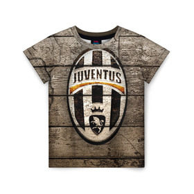 Детская футболка 3D с принтом Juventus в Санкт-Петербурге, 100% гипоаллергенный полиэфир | прямой крой, круглый вырез горловины, длина до линии бедер, чуть спущенное плечо, ткань немного тянется | juventus | спорт | фк | футбол | ювентус