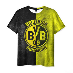 Мужская футболка 3D с принтом BVB в Санкт-Петербурге, 100% полиэфир | прямой крой, круглый вырез горловины, длина до линии бедер | bvb | спорт | фк | футбол