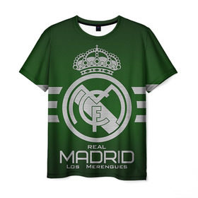 Мужская футболка 3D с принтом Real Madrid в Санкт-Петербурге, 100% полиэфир | прямой крой, круглый вырез горловины, длина до линии бедер | Тематика изображения на принте: real madrid | реал мадрид | спорт | футбол