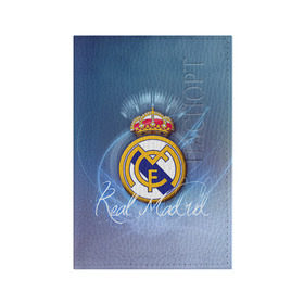Обложка для паспорта матовая кожа с принтом Real Madrid в Санкт-Петербурге, натуральная матовая кожа | размер 19,3 х 13,7 см; прозрачные пластиковые крепления | Тематика изображения на принте: real madrid | реал мадрид | спорт | футбол