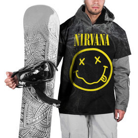 Накидка на куртку 3D с принтом Nirvana в Санкт-Петербурге, 100% полиэстер |  | cobain | curt | nirvana | rock | smile | кобейн | курт | рок | смайл