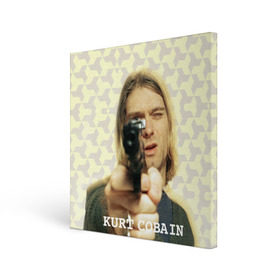 Холст квадратный с принтом Nirvana в Санкт-Петербурге, 100% ПВХ |  | cobain | curt | nirvana | rock | кобейн | курт | рок