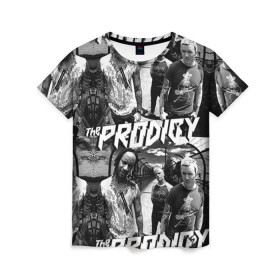 Женская футболка 3D с принтом The Prodigy в Санкт-Петербурге, 100% полиэфир ( синтетическое хлопкоподобное полотно) | прямой крой, круглый вырез горловины, длина до линии бедер | лиса