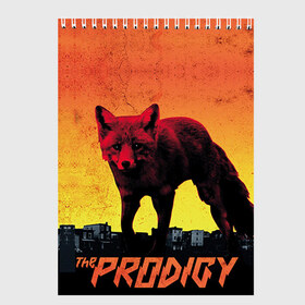 Скетчбук с принтом The Prodigy в Санкт-Петербурге, 100% бумага
 | 48 листов, плотность листов — 100 г/м2, плотность картонной обложки — 250 г/м2. Листы скреплены сверху удобной пружинной спиралью | Тематика изображения на принте: лиса