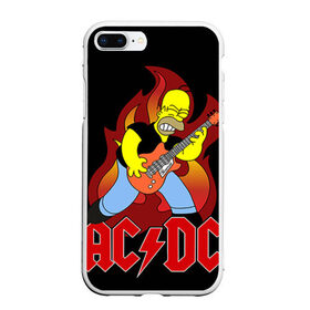 Чехол для iPhone 7Plus/8 Plus матовый с принтом AC DC в Санкт-Петербурге, Силикон | Область печати: задняя сторона чехла, без боковых панелей | ac dc | acdc | rock | рок | эйсидиси