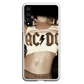 Чехол для Honor 20 с принтом AC DC в Санкт-Петербурге, Силикон | Область печати: задняя сторона чехла, без боковых панелей | ac dc | acdc | rock | рок | эйсидиси