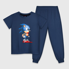 Детская пижама хлопок с принтом Sonic в Санкт-Петербурге, 100% хлопок |  брюки и футболка прямого кроя, без карманов, на брюках мягкая резинка на поясе и по низу штанин
 | nintendo | sonic | нинтендо | соник