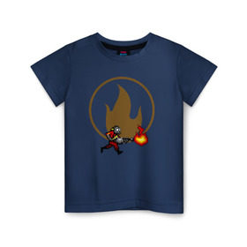 Детская футболка хлопок с принтом Pyro в Санкт-Петербурге, 100% хлопок | круглый вырез горловины, полуприлегающий силуэт, длина до линии бедер | team fortress 2 | зажигательный продукт для пироманов.pyro | поджигатель