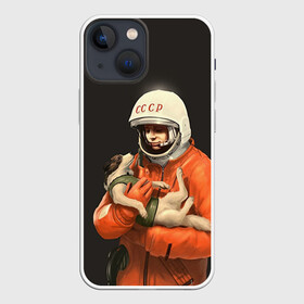 Чехол для iPhone 13 mini с принтом Гагарин в Санкт-Петербурге,  |  | гагарин | космос. россия | поехали | полет | собака | ссср