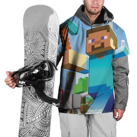 Накидка на куртку 3D с принтом Майнкрафт в Санкт-Петербурге, 100% полиэстер |  | game | minecraft | pixel | майнкрафт | овцы