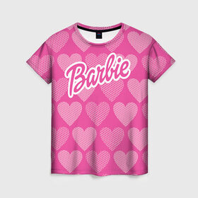Женская футболка 3D с принтом Barbie в Санкт-Петербурге, 100% полиэфир ( синтетическое хлопкоподобное полотно) | прямой крой, круглый вырез горловины, длина до линии бедер | barbie | барби | кукла