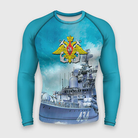 Мужской рашгард 3D с принтом ВМФ в Санкт-Петербурге,  |  | вмф | корабль | морской флот | россия | рф | силовые структуры