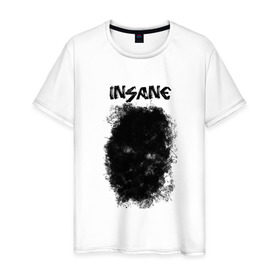 Мужская футболка хлопок с принтом Insane в Санкт-Петербурге, 100% хлопок | прямой крой, круглый вырез горловины, длина до линии бедер, слегка спущенное плечо. | 