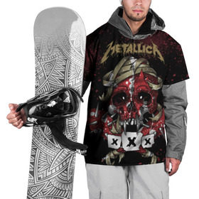 Накидка на куртку 3D с принтом Metallica в Санкт-Петербурге, 100% полиэстер |  | Тематика изображения на принте: metallica | металл | рок
