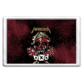 Магнит 45*70 с принтом Metallica в Санкт-Петербурге, Пластик | Размер: 78*52 мм; Размер печати: 70*45 | Тематика изображения на принте: metallica | металл | рок