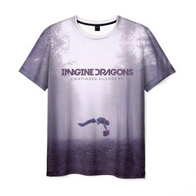 Мужская футболка 3D с принтом Imagine Dragons в Санкт-Петербурге, 100% полиэфир | прямой крой, круглый вырез горловины, длина до линии бедер | imagine dragons
