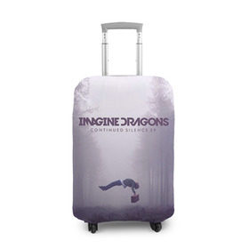 Чехол для чемодана 3D с принтом Imagine Dragons в Санкт-Петербурге, 86% полиэфир, 14% спандекс | двустороннее нанесение принта, прорези для ручек и колес | imagine dragons