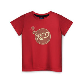 Детская футболка хлопок с принтом RED в Санкт-Петербурге, 100% хлопок | круглый вырез горловины, полуприлегающий силуэт, длина до линии бедер | team fortress 2 | пиромант | скаут | тим фортресс | шпион