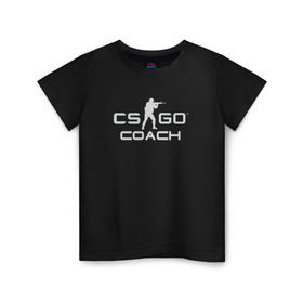 Детская футболка хлопок с принтом Тренер CS: GO в Санкт-Петербурге, 100% хлопок | круглый вырез горловины, полуприлегающий силуэт, длина до линии бедер | csgo