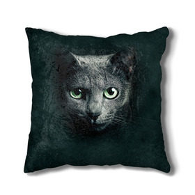 Подушка 3D с принтом Серый кот в Санкт-Петербурге, наволочка – 100% полиэстер, наполнитель – холлофайбер (легкий наполнитель, не вызывает аллергию). | состоит из подушки и наволочки. Наволочка на молнии, легко снимается для стирки | киса | кот | котик | кошка | серый кот