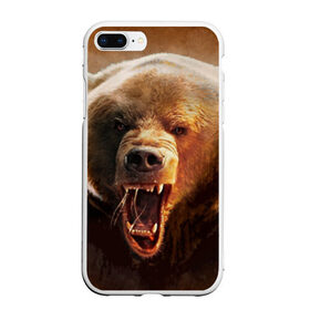 Чехол для iPhone 7Plus/8 Plus матовый с принтом Медведь в Санкт-Петербурге, Силикон | Область печати: задняя сторона чехла, без боковых панелей | медведь | мишка