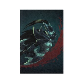 Обложка для паспорта матовая кожа с принтом Phantom Assassin в Санкт-Петербурге, натуральная матовая кожа | размер 19,3 х 13,7 см; прозрачные пластиковые крепления | dota2 | ассассин | дота 2 | игры | фантом