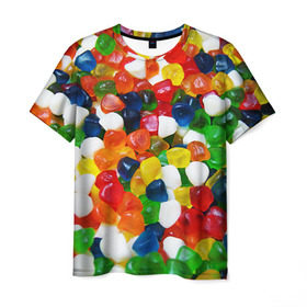 Мужская футболка 3D с принтом Мармелад в Санкт-Петербурге, 100% полиэфир | прямой крой, круглый вырез горловины, длина до линии бедер | Тематика изображения на принте: вкусности | конфеты | мармелад | сладости