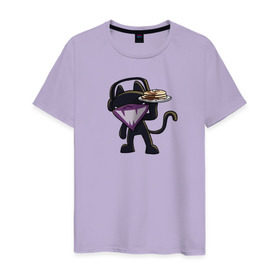 Мужская футболка хлопок с принтом Monstercat в Санкт-Петербурге, 100% хлопок | прямой крой, круглый вырез горловины, длина до линии бедер, слегка спущенное плечо. | cat | monenstercrat | monster | дабстеп | кот | музыка | электронная музыка