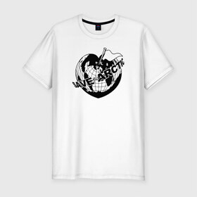 Мужская футболка премиум с принтом Save the arctic в Санкт-Петербурге, 92% хлопок, 8% лайкра | приталенный силуэт, круглый вырез ворота, длина до линии бедра, короткий рукав | arctic | save | арктика