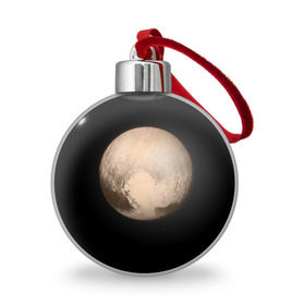 Ёлочный шар с принтом Плутон в Санкт-Петербурге, Пластик | Диаметр: 77 мм | космос | планета | плутон