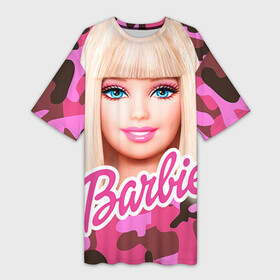 Платье-футболка 3D с принтом Барби в Санкт-Петербурге,  |  | swag | барки | девушкам | камуфляж | свэг