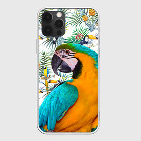 Чехол для iPhone 12 Pro Max с принтом Попугаи в Санкт-Петербурге, Силикон |  | Тематика изображения на принте: myparrots | parrot | ара | листья | орнамент | попугаи | птицы | рай | синежелтый | тукан | узор | цветы
