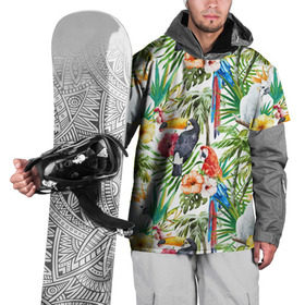 Накидка на куртку 3D с принтом Попугаи в Санкт-Петербурге, 100% полиэстер |  | Тематика изображения на принте: myparrots | parrot | ара | листья | орнамент | попугаи | птицы | рай | тукан | узор | цветы