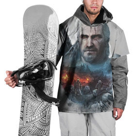 Накидка на куртку 3D с принтом Witcher в Санкт-Петербурге, 100% полиэстер |  | Тематика изображения на принте: ведьмак
