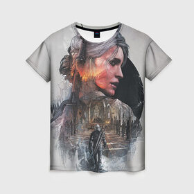 Женская футболка 3D с принтом Девушки Ведьмака в Санкт-Петербурге, 100% полиэфир ( синтетическое хлопкоподобное полотно) | прямой крой, круглый вырез горловины, длина до линии бедер | ведьмак