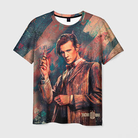 Мужская футболка 3D с принтом Доктор кто в Санкт-Петербурге, 100% полиэфир | прямой крой, круглый вырез горловины, длина до линии бедер | doctor who | доктор кто | сериал