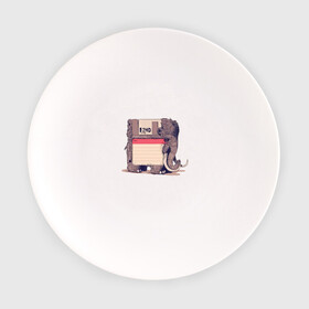 Тарелка с принтом Вымершие виды в Санкт-Петербурге, фарфор | диаметр - 210 мм
диаметр для нанесения принта - 120 мм | Тематика изображения на принте: слон