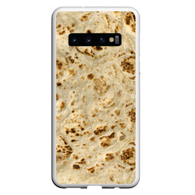 Чехол для Samsung Galaxy S10 с принтом Лаваш в Санкт-Петербурге, Силикон | Область печати: задняя сторона чехла, без боковых панелей | Тематика изображения на принте: еда | лаваш | прикол | прикольные | хлеб