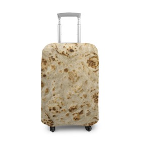 Чехол для чемодана 3D с принтом Лаваш в Санкт-Петербурге, 86% полиэфир, 14% спандекс | двустороннее нанесение принта, прорези для ручек и колес | еда | лаваш | прикол | прикольные | хлеб