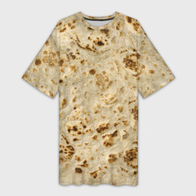 Платье-футболка 3D с принтом Лаваш в Санкт-Петербурге,  |  | Тематика изображения на принте: еда | лаваш | прикол | прикольные | хлеб