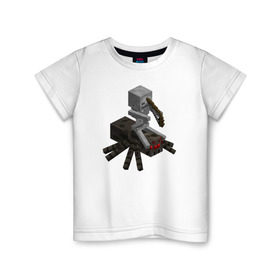 Детская футболка хлопок с принтом Minecraft в Санкт-Петербурге, 100% хлопок | круглый вырез горловины, полуприлегающий силуэт, длина до линии бедер | minecraft