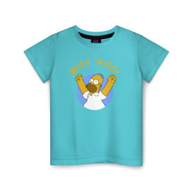 Детская футболка хлопок с принтом Homer Simpson Woo Hoo в Санкт-Петербурге, 100% хлопок | круглый вырез горловины, полуприлегающий силуэт, длина до линии бедер | homer simpson woo hoo гомер симпсон