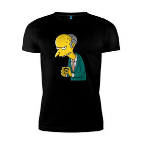 Мужская футболка премиум с принтом Mr Burns get money в Санкт-Петербурге, 92% хлопок, 8% лайкра | приталенный силуэт, круглый вырез ворота, длина до линии бедра, короткий рукав | get | i | money | simpsons