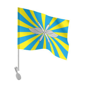 Флаг для автомобиля с принтом Флаг ВВС в Санкт-Петербурге, 100% полиэстер | Размер: 30*21 см | авиатор | авиация | герб | летчику