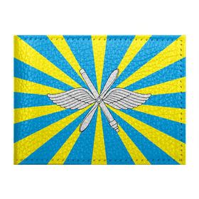 Обложка для студенческого билета с принтом Флаг ВВС в Санкт-Петербурге, натуральная кожа | Размер: 11*8 см; Печать на всей внешней стороне | авиатор | авиация | герб | летчику