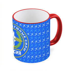 Кружка 3D с принтом ВВС РОССИИ в Санкт-Петербурге, керамика | ёмкость 330 мл | авиация | герб | летчику | небо