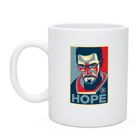 Кружка с принтом Half-Life HOPE в Санкт-Петербурге, керамика | объем — 330 мл, диаметр — 80 мм. Принт наносится на бока кружки, можно сделать два разных изображения | half life | hl | mr.freeman | мистер фрим | надежда на hl3hope | халф лайф