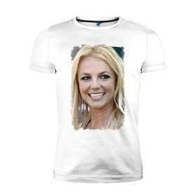 Мужская футболка премиум с принтом Britney Spears (retro style) в Санкт-Петербурге, 92% хлопок, 8% лайкра | приталенный силуэт, круглый вырез ворота, длина до линии бедра, короткий рукав | britney spears | бритни спирс | звезда | певица