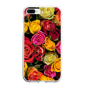 Чехол для iPhone 7Plus/8 Plus матовый с принтом Цветы в Санкт-Петербурге, Силикон | Область печати: задняя сторона чехла, без боковых панелей | flower | девушкам | розы | цветочки | цветы